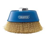 Draper 41446 Brassed Steel Crimped Wire Cup Brush 125Mm M14 each 1