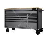 Draper BUNKER® 10 Drawer Workbench Roller Tool Cabinet, 56", Light Grey