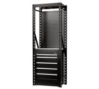 Draper Bunker 13 Piece Modular Storage Combo 2 Tier Racking With Stainless Steel Shelving, Pegboard And Floor Cabinet, 750mm 27975