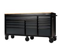 Draper Bunker 15 Drawer Workbench Roller Tool Cabinet, 72", Grey