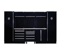 Draper Bunker 16 Piece Workshop Storage Solution With 3240mm Stainless Steel Worktop