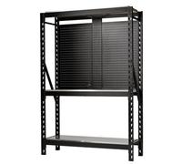 Draper Bunker 17 Piece Modular 3 Tier Racking With Stainless Steel Shelving And Pegboards, 1500mm 27922