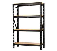 BUNKER® Modular 4 Tier Racking with Hardwood Shelving 1500mm (18 Piece)