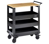 Bunker 11495 3 Tier Trolley with Pull Handle and Hardwood Worktop,...