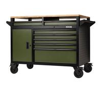Draper Bunker 48 Inch 14 Drawer Multi Functional Workbench Roller Tool Cabinet,green