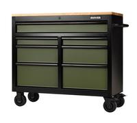 Draper 27209 Bunker 7 Drawer Workbench Roller Tool Cabinet, 41", Green