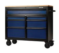 Draper Bunker Workbench Roller Tool Cabinet, 7 Drawer, 41", Blue 08222