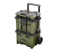 Draper Bunker Load-Up 3-In-1 Rolling Tool Box With Wheels, 2 Drawer Toolbox & 13 Bin Organiser, Stackable Ip65 Storage
