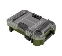 BUNKER Load-Up Half Organiser Tool Box 393mm - IP65 Water & Dust Resistant, High-Impact Storage, Transparent Lid, Carry Handle, Modular Tool System