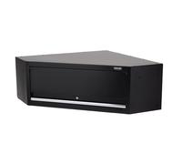 BUNKER 33201 Modular Single Door Corner Wall Cabinet 865 x 860mm Black