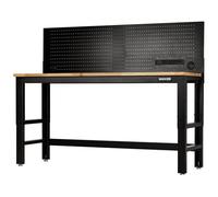 BUNKER® Workbench with Hardwood Worktop and Power Pegboard 1830mm