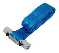 Draper Strap Wrench 280mm | 3/8" and 1/2" Sq. Dr Oil Filter Removal Tool | Adjustable Car Universal Hand Tool | 56137, Blue