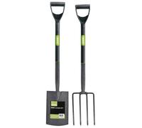Draper 83971 Carbon Steel Garden Fork And Spade Set Black per set
