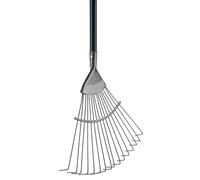 Draper Carbon Steel Lawn Rake Width 400mm Sixteen flexi round steel tines 88801