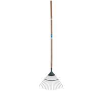 Draper Carbon Steel Lawn Rake With Ash Handle 16 Flexible Round Steel Tines