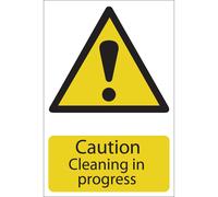 Draper Caution Cleaning in Progress Sign 200mm 300mm Standard