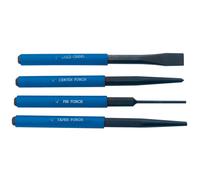 Draper Chisel & Punch Set Chemically Blacked Finish & Plastic Grips 4 Pieces