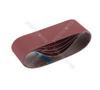 Draper Cloth Sanding Belt, 75 x 533mm, Assorted Grit (Pack of 5)