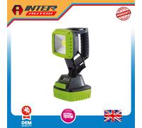 Draper COB LED Rechargeable Work Light 10W 1,000 Lumens Green, 2x2.2Ah Batteries