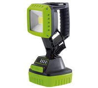 Draper COB LED Rechargeable Worklight, 10W, 1,000 Lumens, Green, 4 x 2.2Ah Batteries