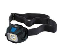 Draper Cob/smd Led Wireless/usb Rechargeable Head Torch, 6W, 400 Lumens, Usb-C Cable Supplied 65689