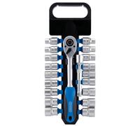 Draper Combined Metric Imperial Socket and Ratchet Set 1/2"D 20 Piece 16376