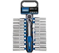 Draper 16377 Combined Mm/Af Deep Socket And Ratchet Set 1/2in Sq. Dr. (20 Piece) per set