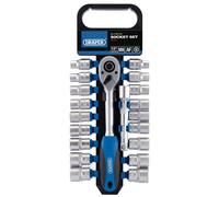 Draper Combined MM/AF Socket & Ratchet Set 1/2" Square Drive 20 Pieces
