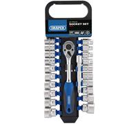 Draper Combined MM/AF Socket & Ratchet Set 3/8" Square Drive 22 Pieces