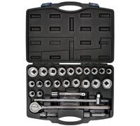 Draper Combined MM/AF Socket Set 3/4"D 26 Piece 12 Point Chrome 48329