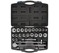 Draper Combined MM/AF Socket Set, 3/4" Sq. Dr., Black (26 Piece) 48329