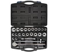 Draper Combined MM/AF Socket Set 3/4" Square Drive Black 26 Pieces Socketry