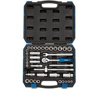Draper Combined MM/AF Socket Set With Satin Finish 3/8" Square Drive 39 Pieces