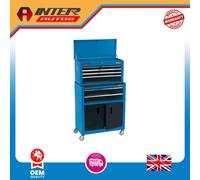 Draper Combined Roller Cabinet and Tool Chest, 6 Drawer, 24", Blue 19563 19563