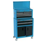 Draper 19563 Combined Roller Cabinet and Tool Chest, 6 Drawer, 24", Blue