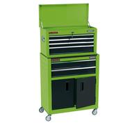 Draper Combined Roller Cabinet And Tool Chest, 6 Drawer, 24", Green 19566