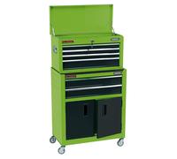 Draper Combined Roller Cabinet & Tool Chest Sheet Steel 6 Drawer 24" Green