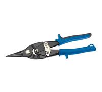 Draper 250mm Soft Grip Compound Action Aviation Tin Snips - Straight Cut Metal Shear|Alloy Steel forged Jaws Hand Tool| Serrated Action Blades | 05524