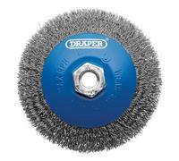 Draper Crimped Wire Wheel Brush | 115 mm Angle Grinder Compatibility | Rust Removal Cleaner | 08065