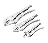Draper Curved Jaw Self Grip Pliers Set 3 Piece 140, 190, 220mm long 14040