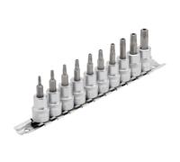 Draper Socket Bit Set 16332 TX-Star 3/8-Inch Square Drive Security 10-Piece Blue