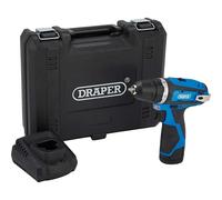 Draper D12VD 12v Cordless Drill Driver 1 x 1.5ah Li-ion Charger Case