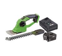 Draper D20 20V 2-in-1 Grass and Hedge Trimmer with Battery and Fast Charger