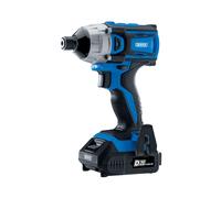 DRAPER D20 20V Brushless 1/4" Impact Driver with 2 x 2.0Ah Batteries and Charger (180Nm) [86958]