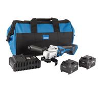 Draper D20 20V Brushless Angle Grinder, 115mm, 2 x 5.0Ah Batteries, 1 x Fast Charger, 1 x Bag