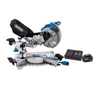 Draper D20 20V Brushless Sliding Compound Mitre Saw, 185mm, 1 x 5.0Ah Battery, 1 x Fast Charger