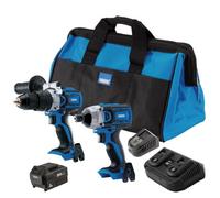 Draper D20 20V Combi/driver Kit, 1 X 4.0Ah Battery, 1 X 3.0Ah Battery, 1 X Charger 70367