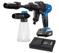 Draper D20 20v Cordless Pressure Washer 16 Bar 1 x 2ah Li-ion Battery Charger