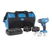 Draper D20 20V Heat Gun, 2 x 3.0 Ah Batteries, 1 x Twin Charger, 1 x Bag
