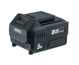 Draper D20 20V Li-Ion Battery For Cordless Power Tools 5.0Ah - Black/White